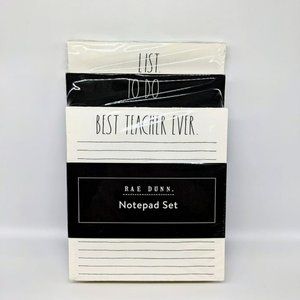Rae Dunn Set of 3  "Best Teacher Ever" Notepad (new)